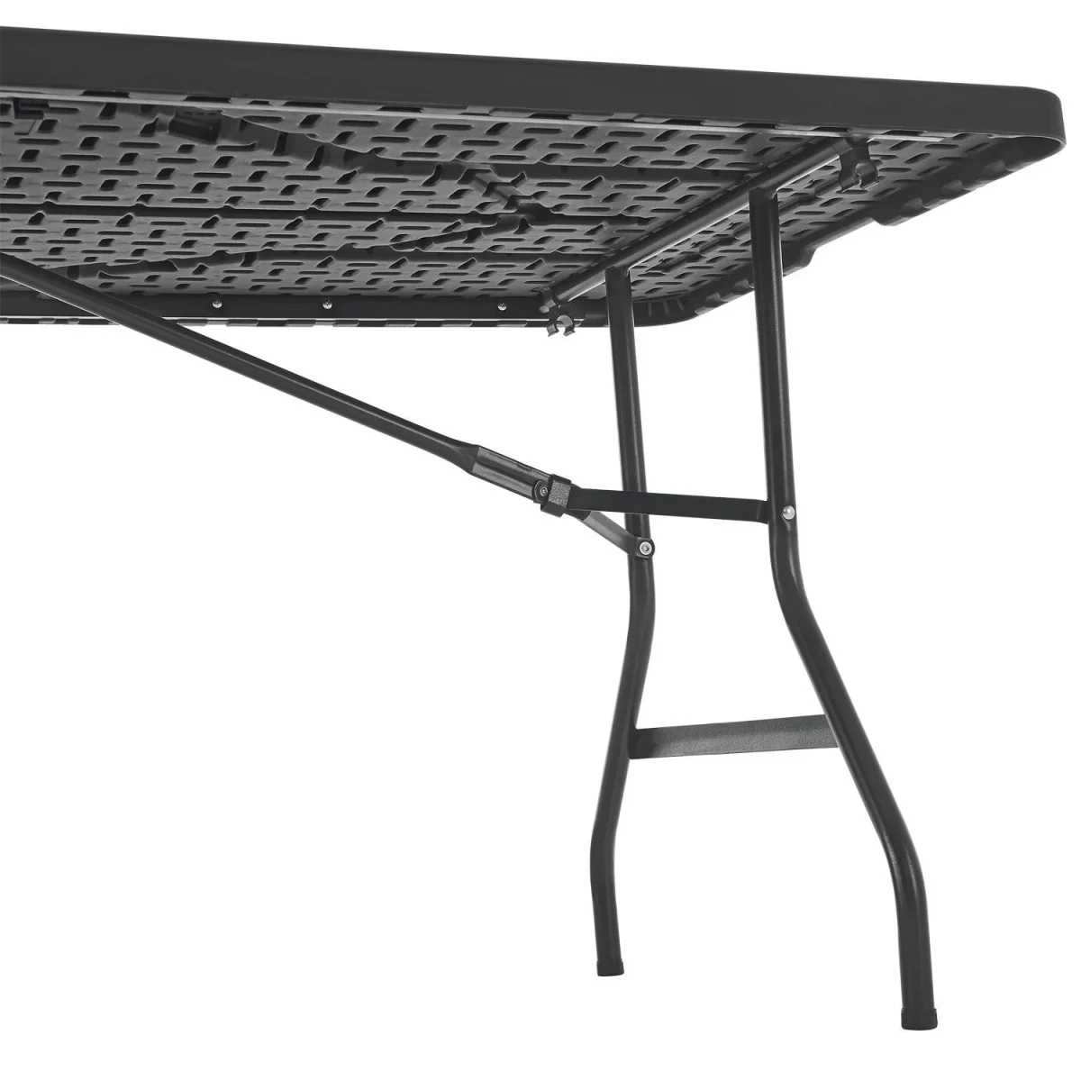 Inklapbare Campingtafel / Buffettafel / Vouwtafel XL - 76 x 183 x 74 cm - Zwart - Afbeelding 8
