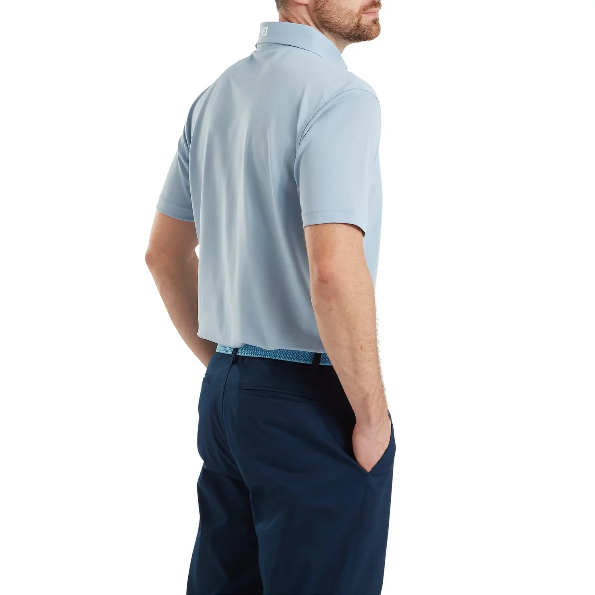 FootJoy Stretch Pique heren golfpolo shirt (denim) - Afbeelding 5
